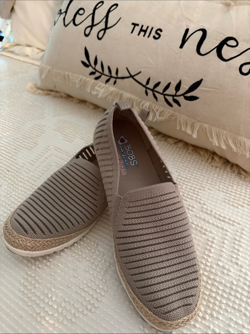 Women's Taupe Slip-On Espadrille